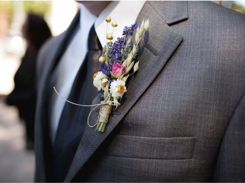 boutonniere of the groom