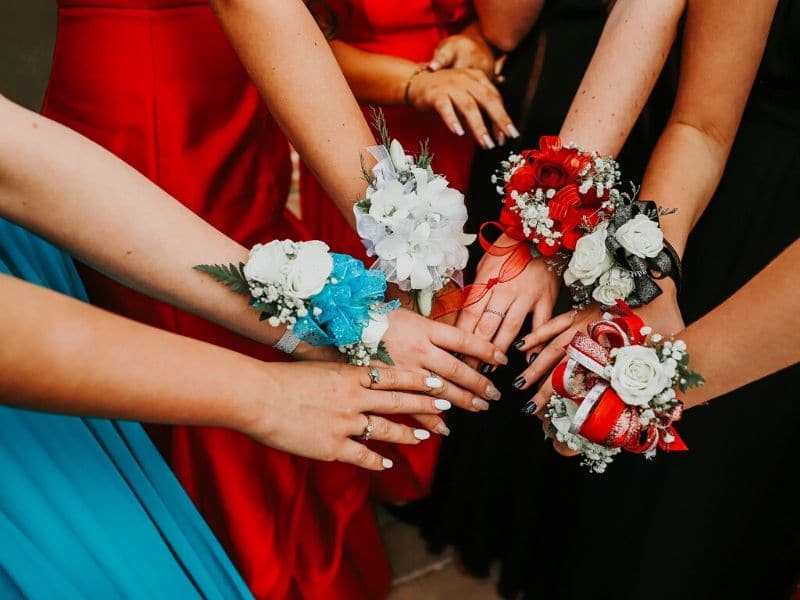 corsage on the wrist