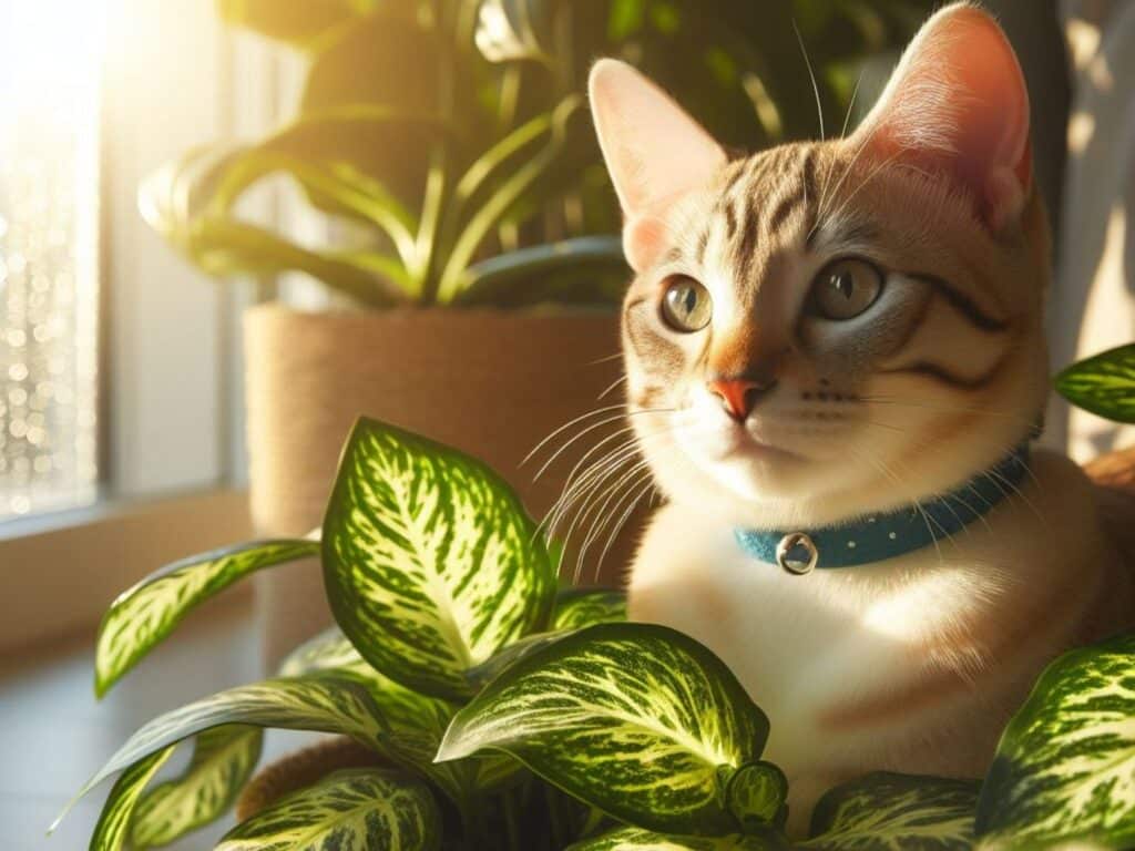 chinese evergreen toxic to cats