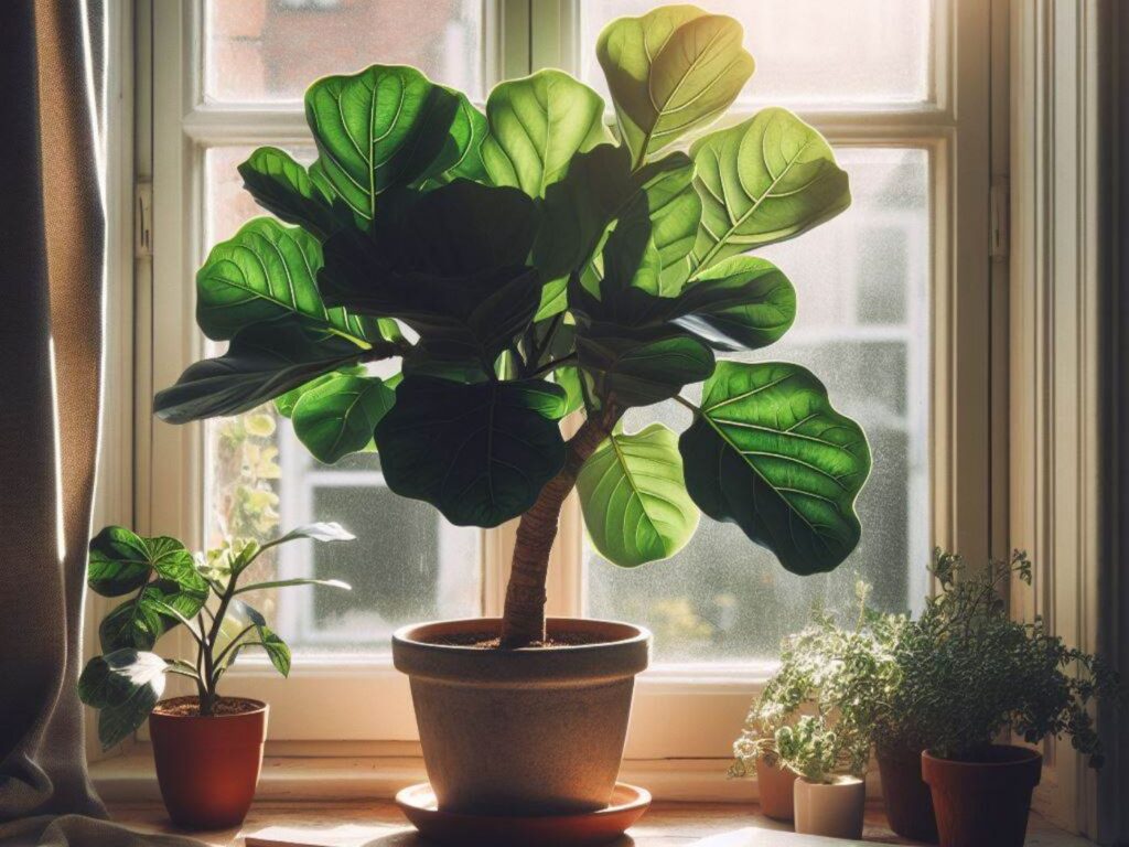 fiddle leaf fig plant-leaves turning yellow