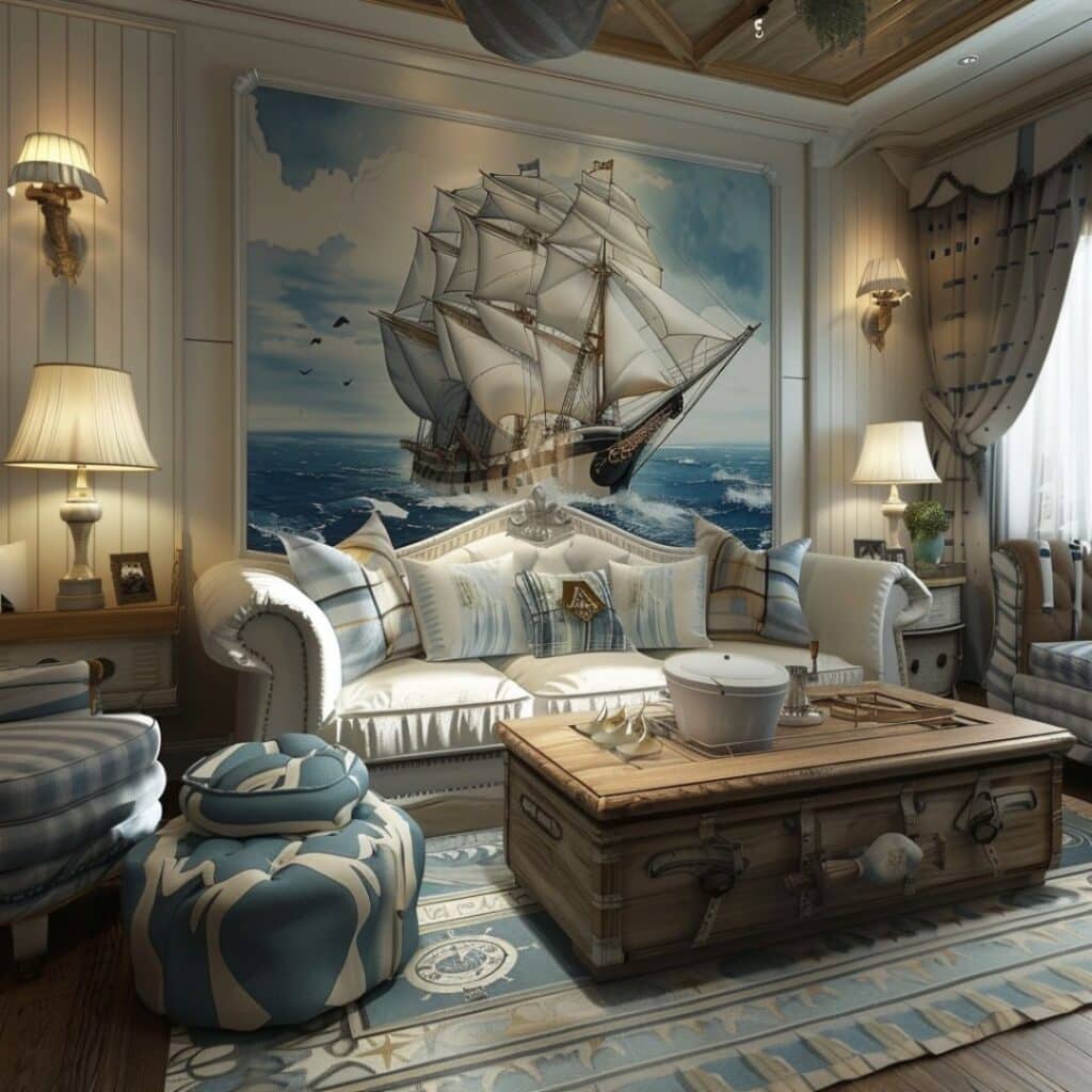 Nautical living room