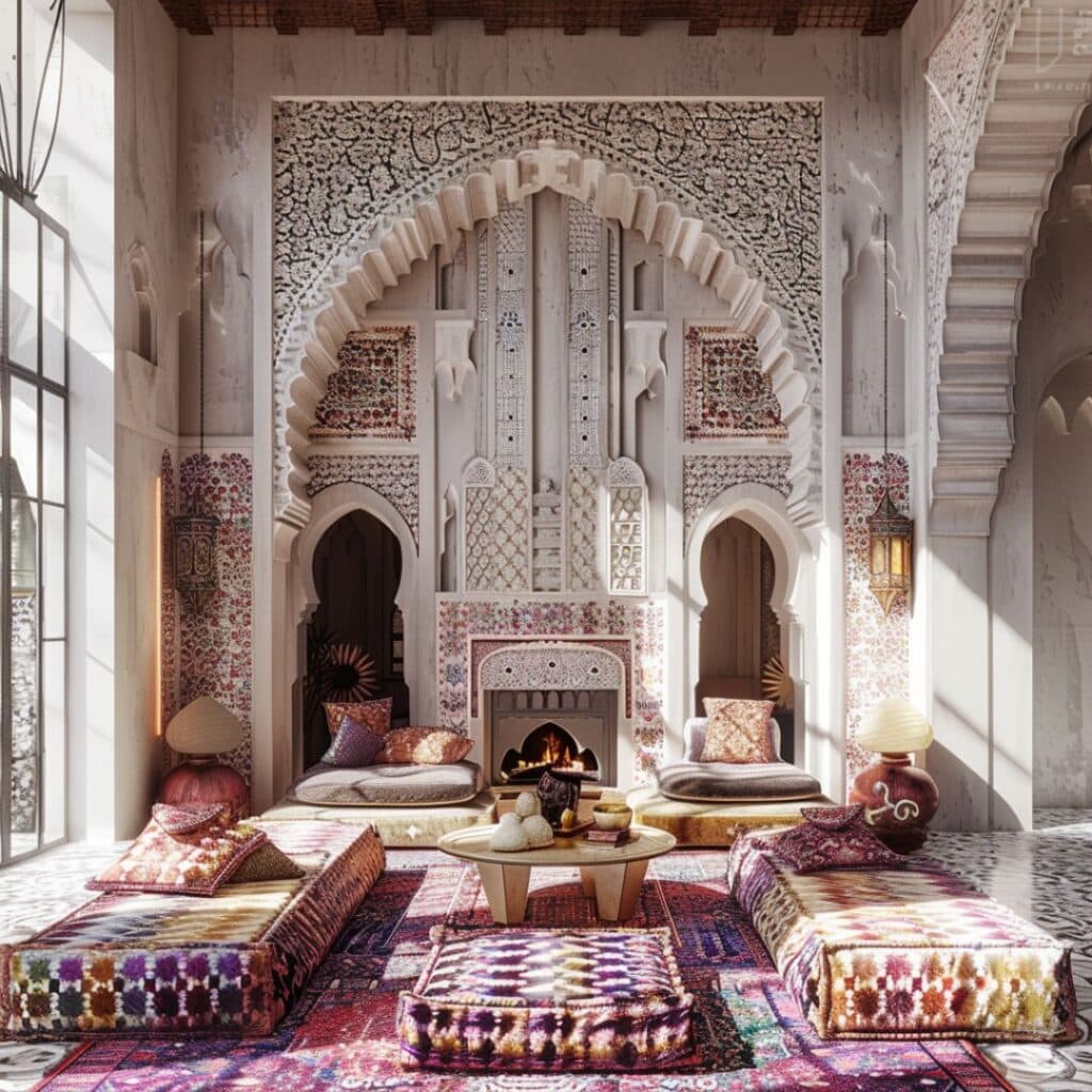 moroccan living room interior idea