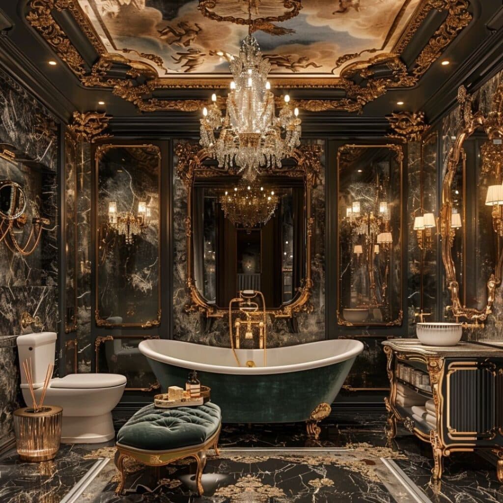 baroque bathroom interior design