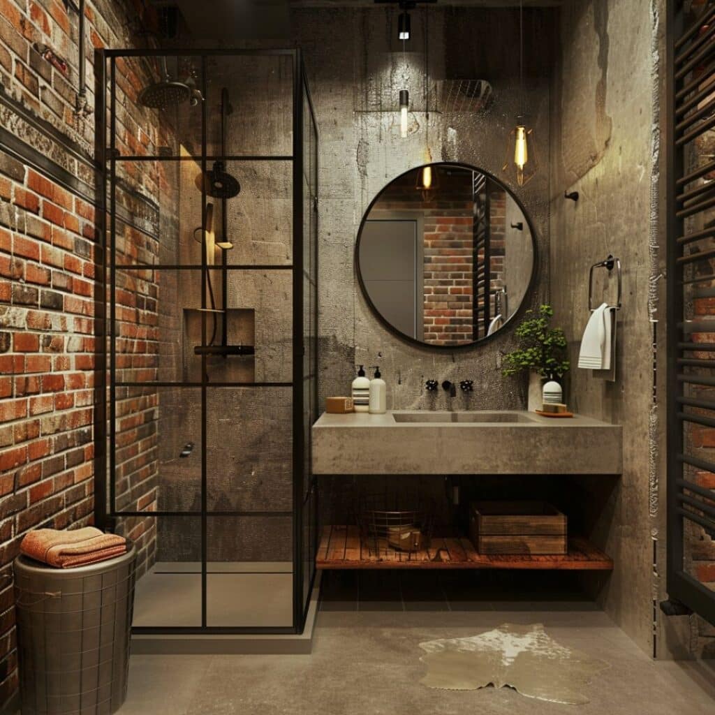 industrial modern bathroom idea