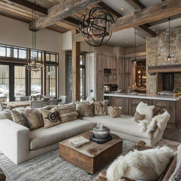 12 Rustic Living Room Ideas: Cozy Charm with Natural Elements and ...