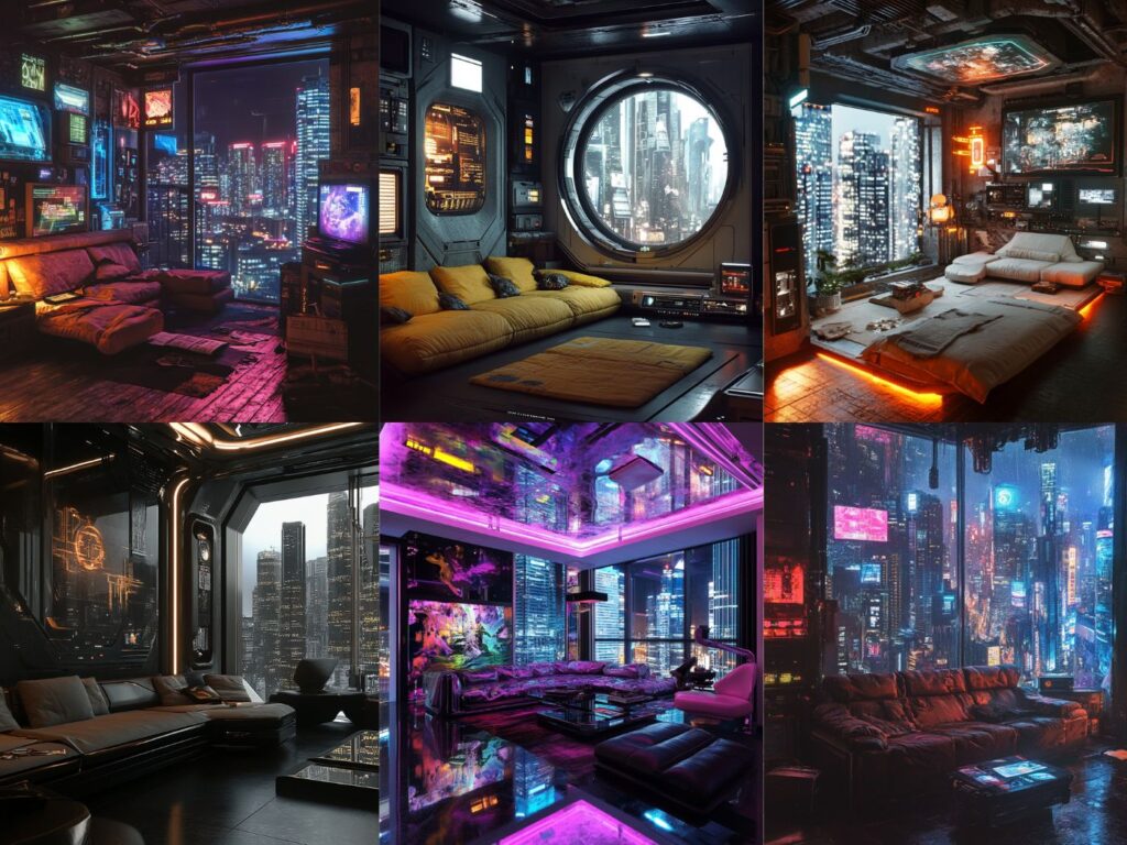 Cyberpunk living room ideas