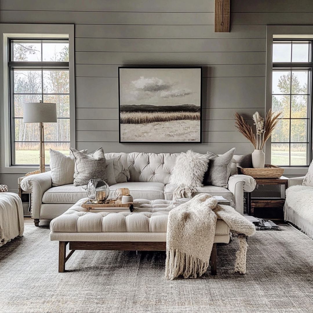 13 Farmhouse Living Room Ideas Blend Rustic Charm with Modern Comfort