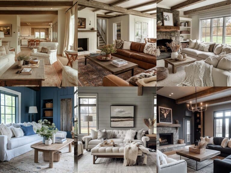 13 Farmhouse Living Room Ideas: Blend Rustic Charm with Modern Comfort ...