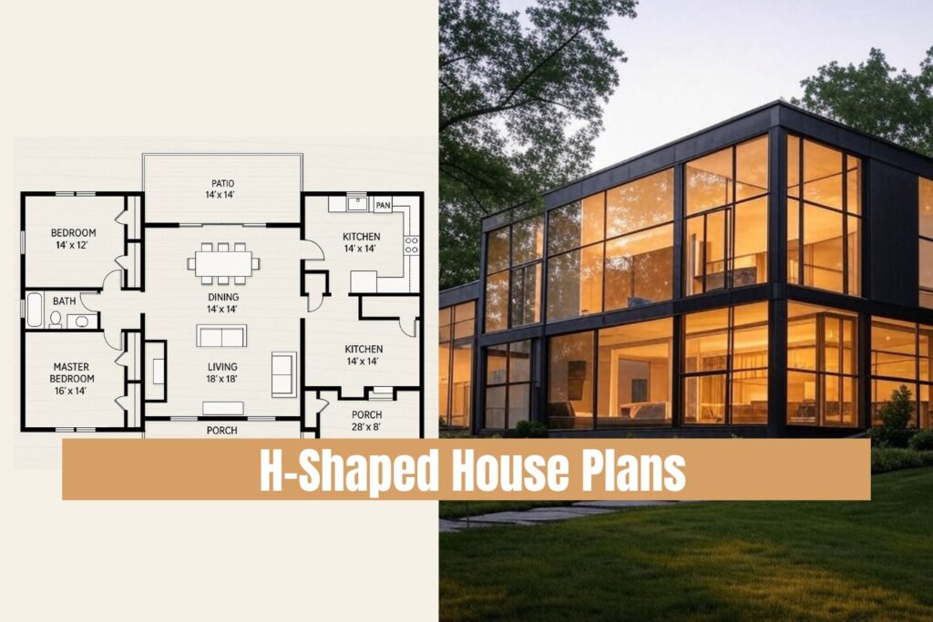 H-Shaped House Plans
