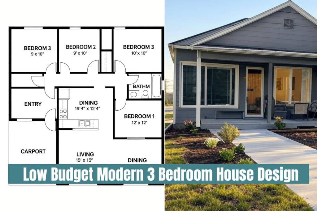 Low Budget Modern 3 Bedroom House Design