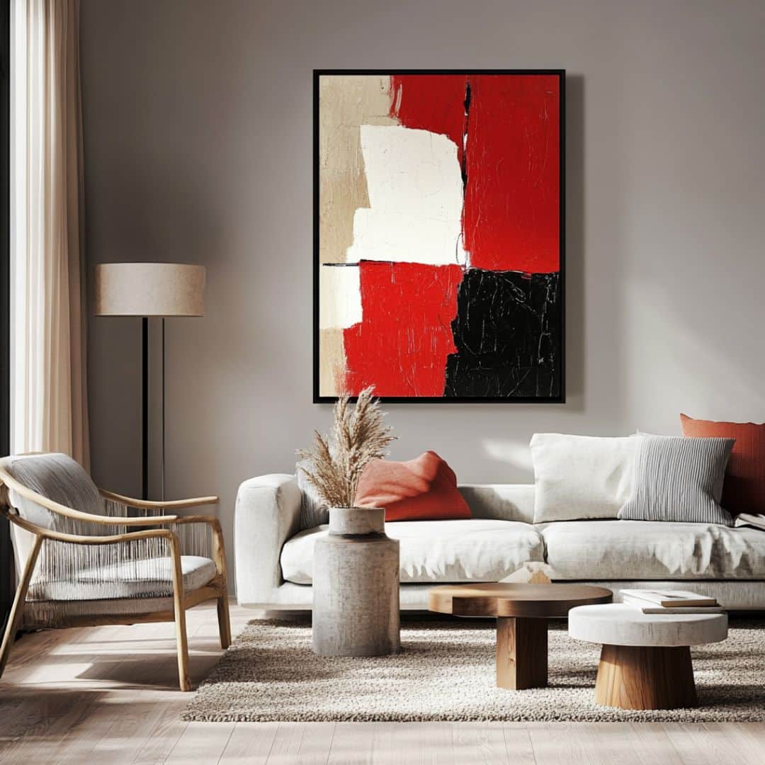 Small Minimalist Living Room Decor With Hidden Storage photo