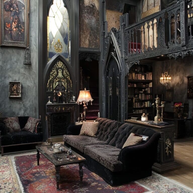 11 Gothic Living Room Ideas: Transform Your Space with Dark Elegance ...