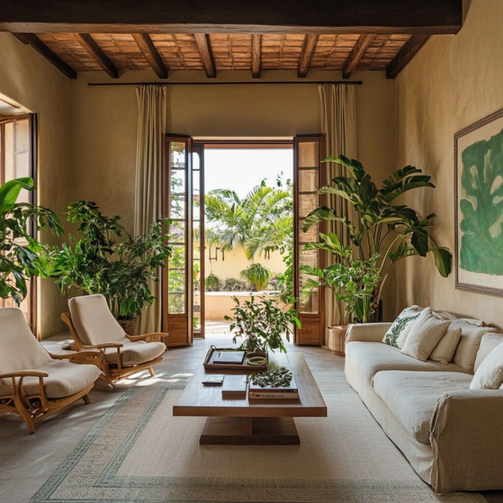 Spanish Living Room Greenery