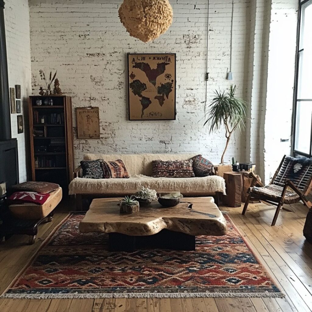 Vintage Rustic Modern Living Room