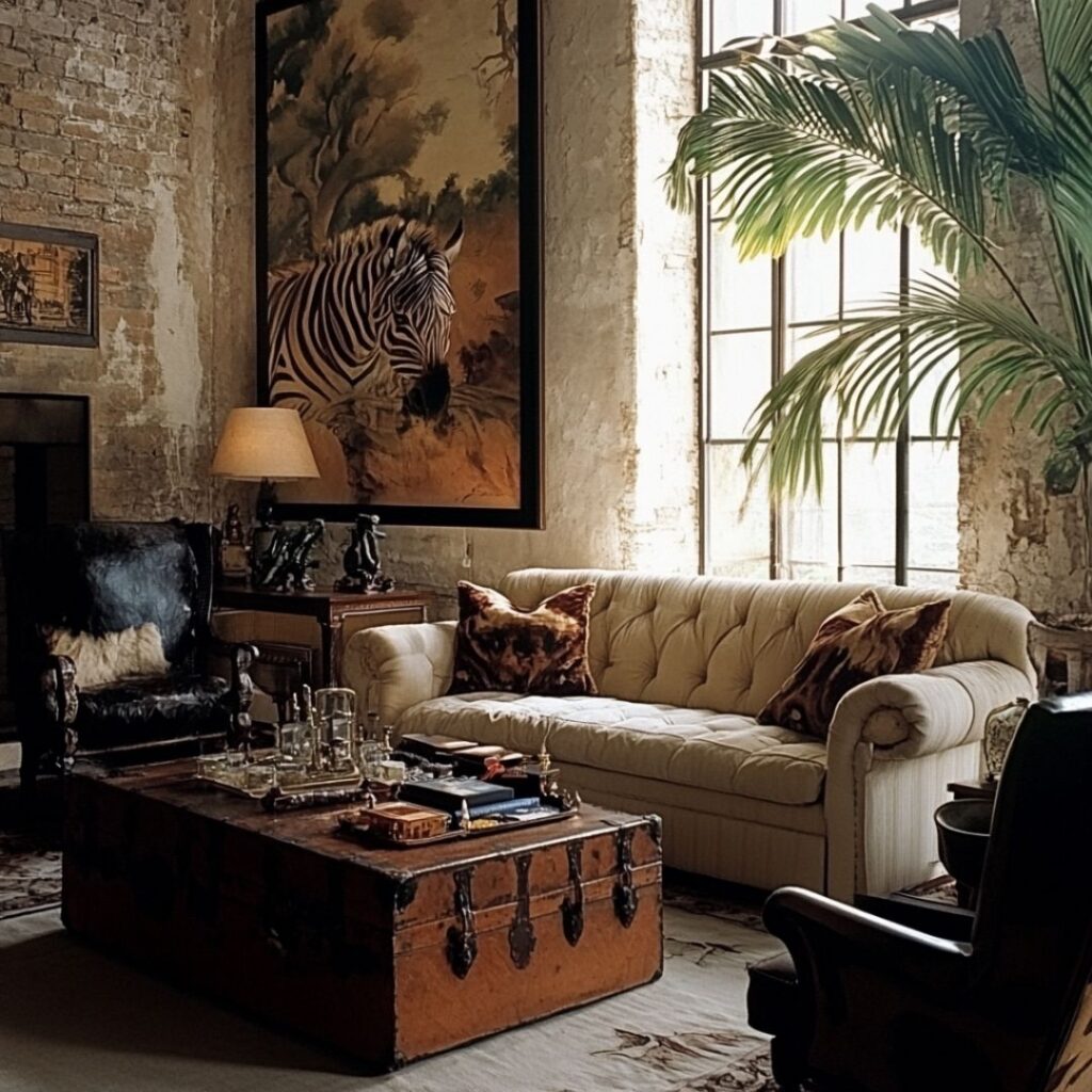 Vintage Safari Living Room