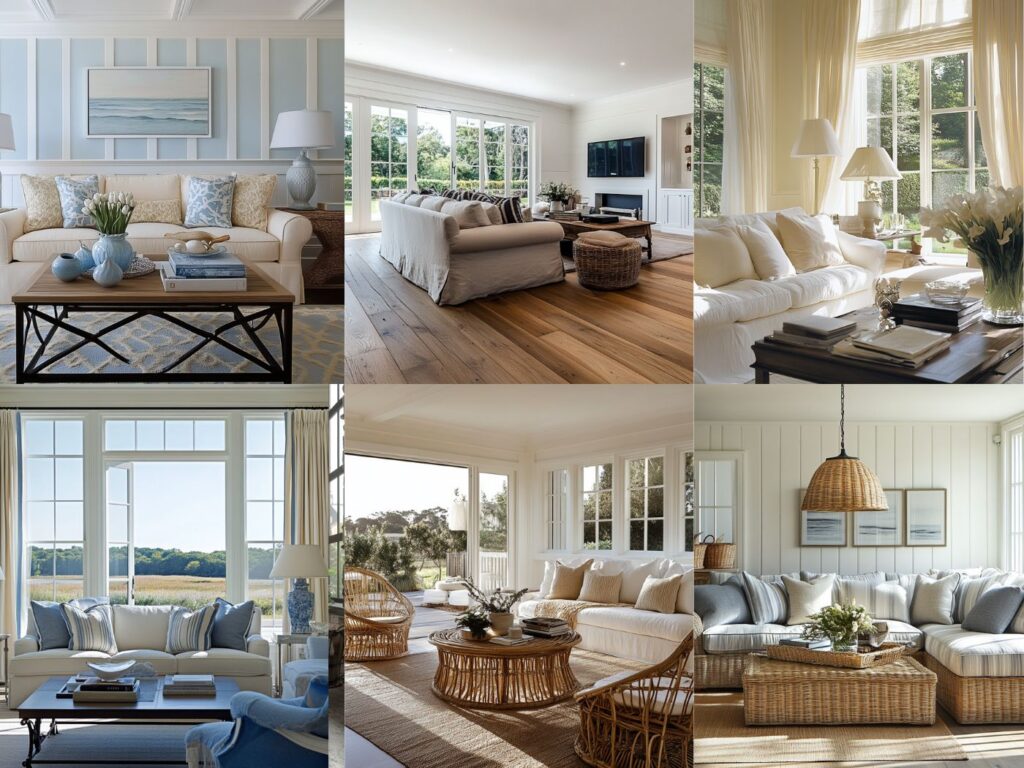 hamptons living room ideas