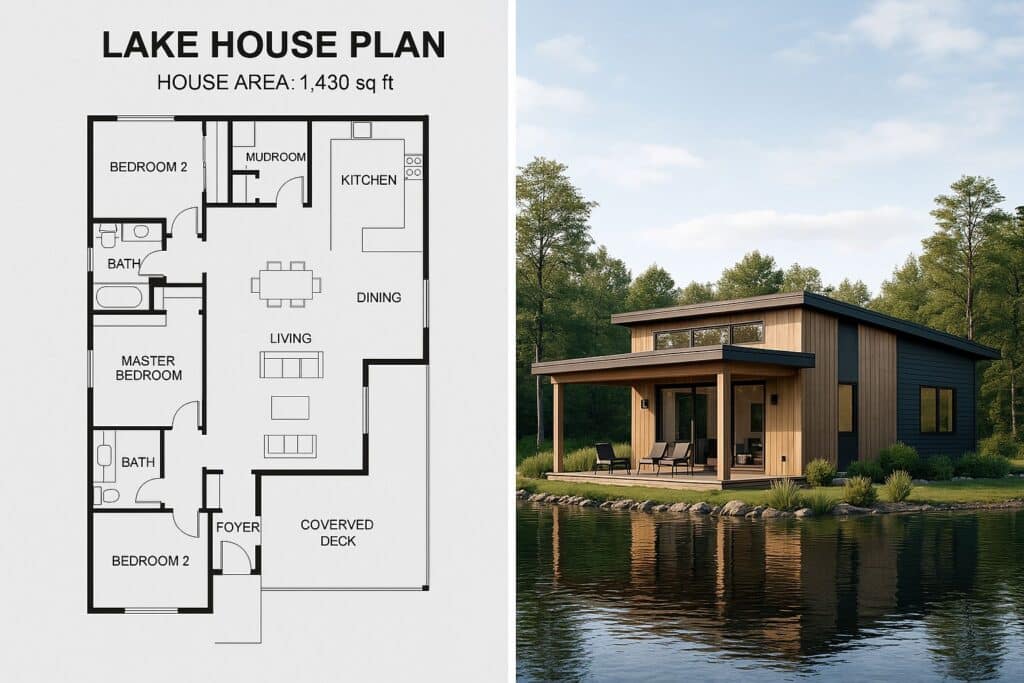 modern lake house plans