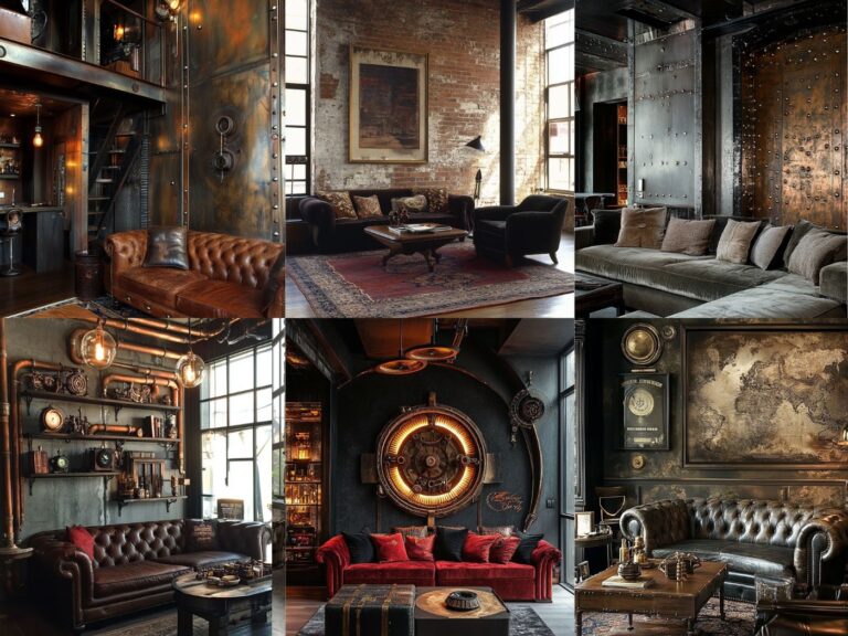 10 Steampunk Living Room Ideas Vintage Furnishings and Unique Lighting