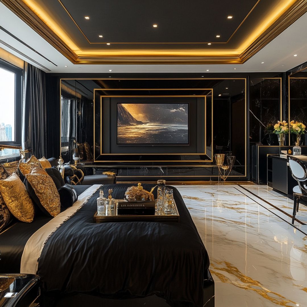 9 Luxurious Black and Gold Bedroom Ideas That Transform Your Space Into ...