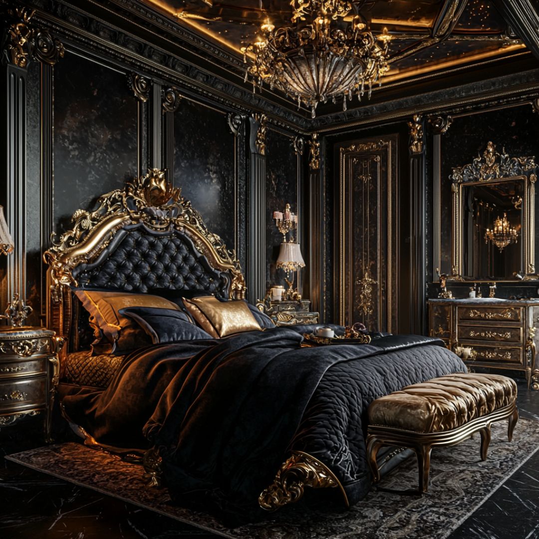 9 Luxurious Black and Gold Bedroom Ideas That Transform Your Space Into ...
