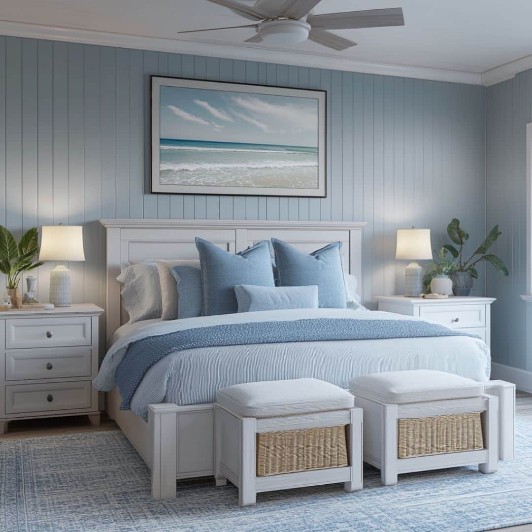 Coastal Minimalist Bedroom photo