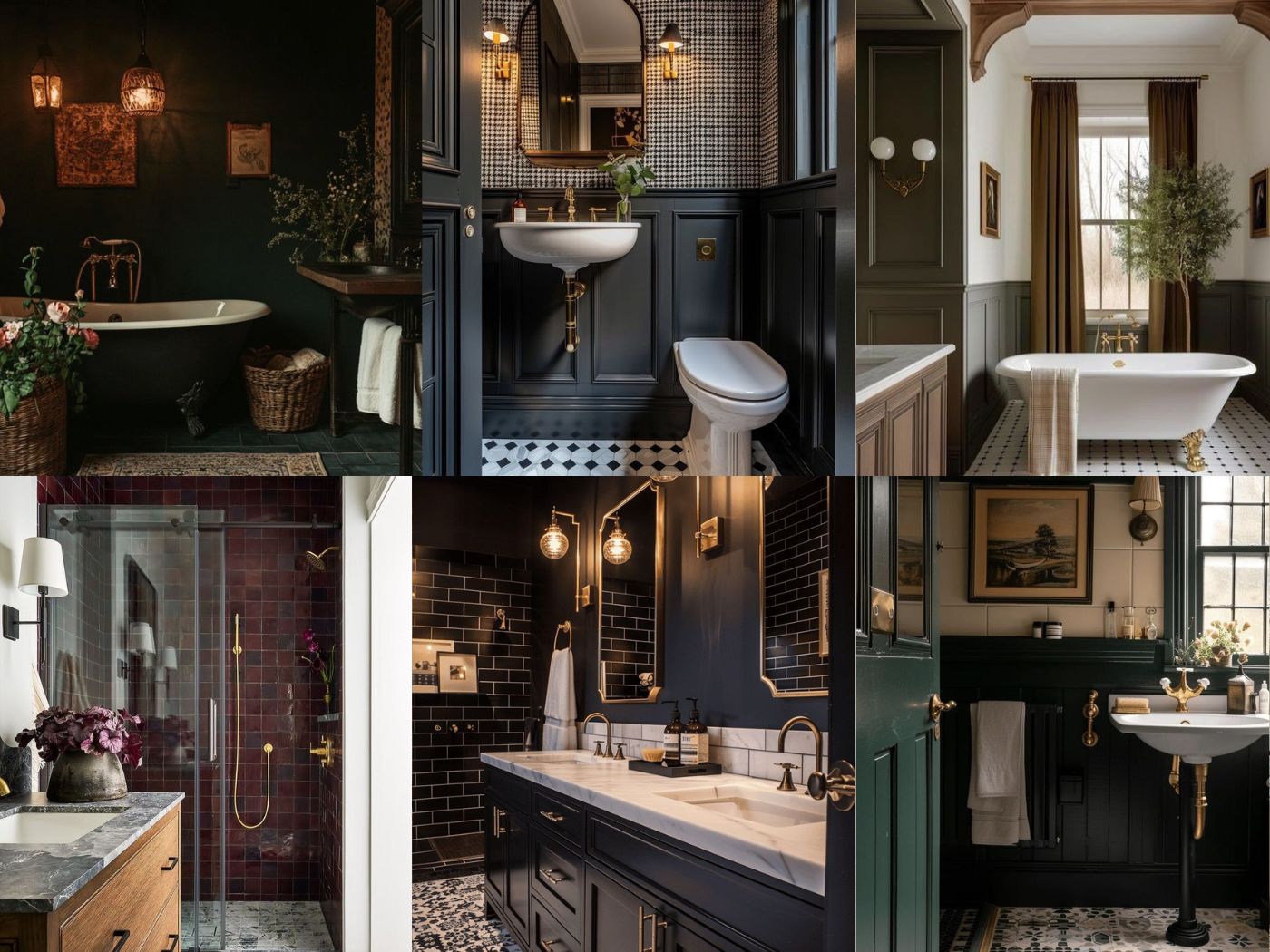 9 Moody Vintage Bathroom Ideas That Blend Classic Charm with Dark Drama ...
