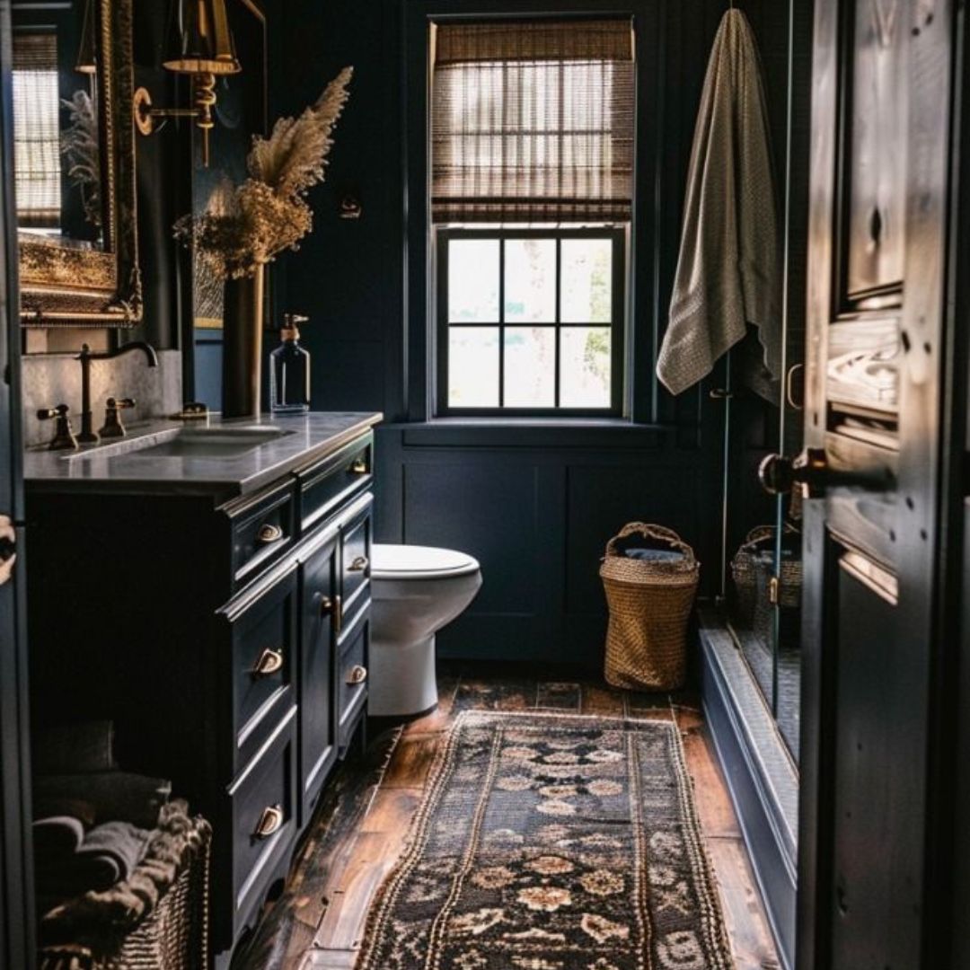 9 Moody Vintage Bathroom Ideas That Blend Classic Charm with Dark Drama ...
