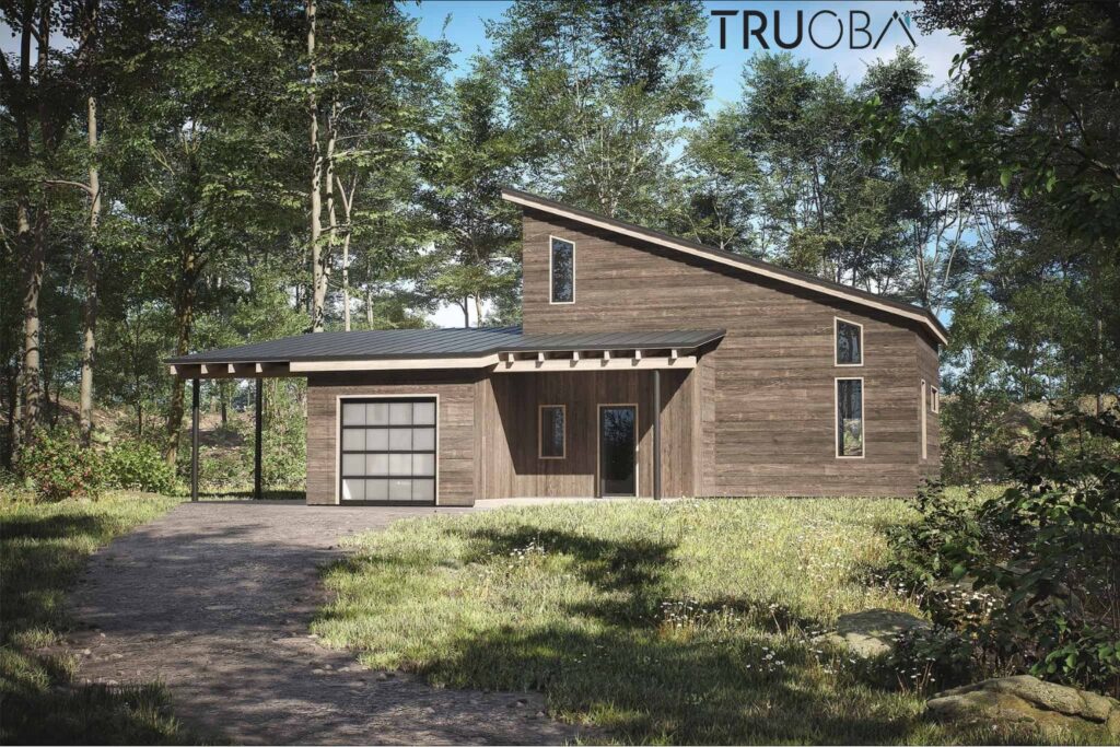 1071 sqft Modern Farmhouse 2-Bedroom 2-Bathroom House Plan
