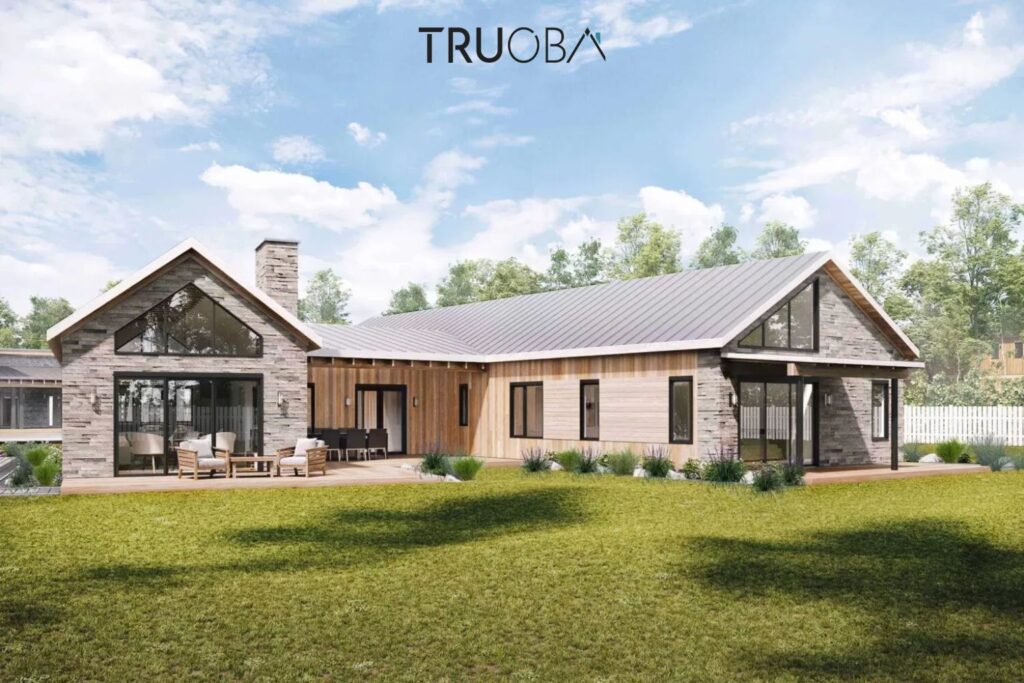 1990 sqft Contemporary Ranch 3-Bedroom 2-Bathroom House Plan