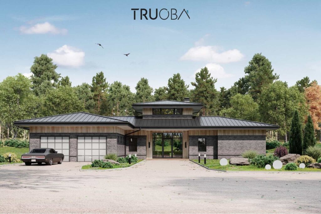 2163 sqft Modern Prairie-Style 3-Bedroom 2.5-Bathroom House Plan