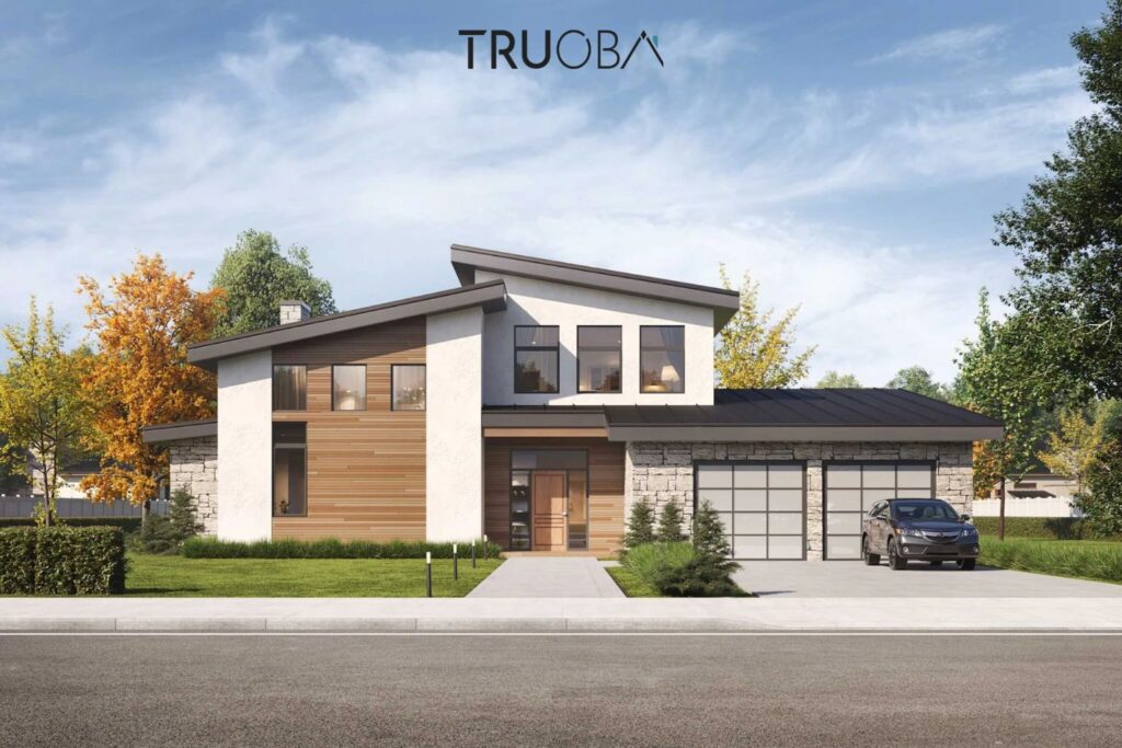 2285 sqft Modern Contemporary 3-Bedroom 2.5-Bathroom House Plan