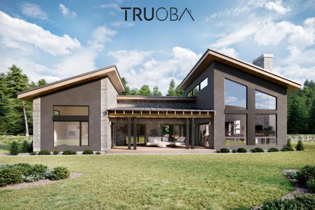 2354 sqft Mid-Century Modern 3-Bedroom 2.5-Bathroom House Plan