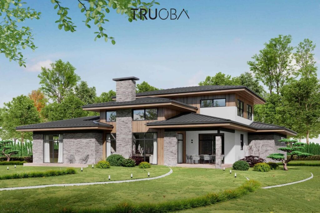 2594 sqft Contemporary Prairie-Style 4-Bedroom 3.5-Bathroom House Plan