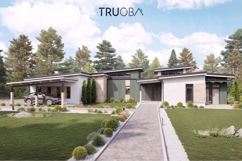 2630 sqft Modern Multi-Shed-Style 4-Bedroom 3.5-Bathroom House Plan