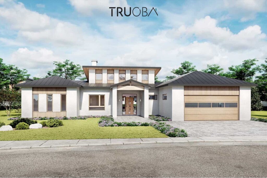 2757 sqft Modern Prairie-Style 4-Bedroom 3.5-Bathroom House Plan