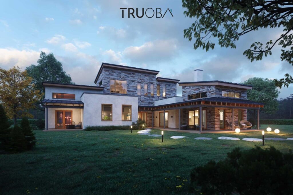 2784 sqft Modern Rustic 4-Bedroom 3.5-Bathroom House Plan