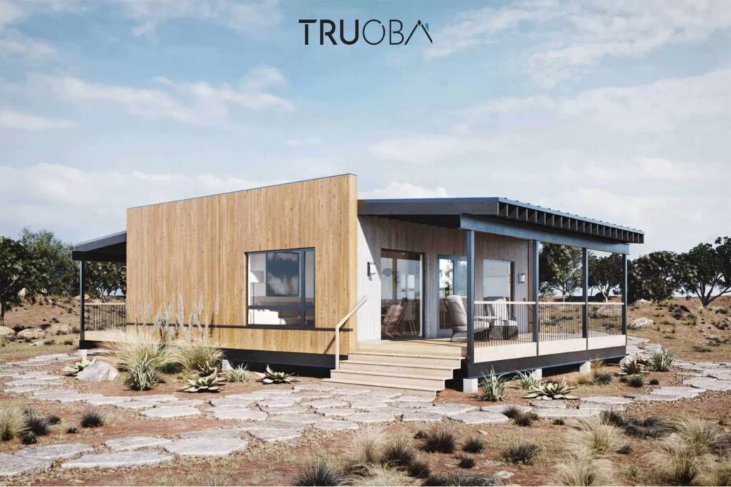 784 sqft Desert Modern 2-Bedroom 1-Bathroom House Plan