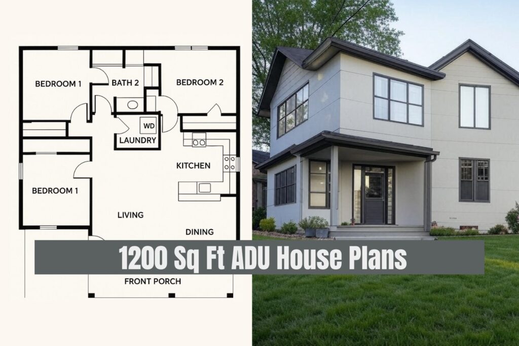 1200 Sq Ft ADU House Plans