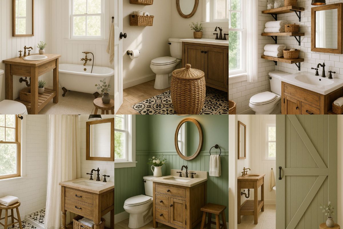 17 Farmhouse Bathroom Ideas: Rustic, Relaxing, and Full of Charm ...