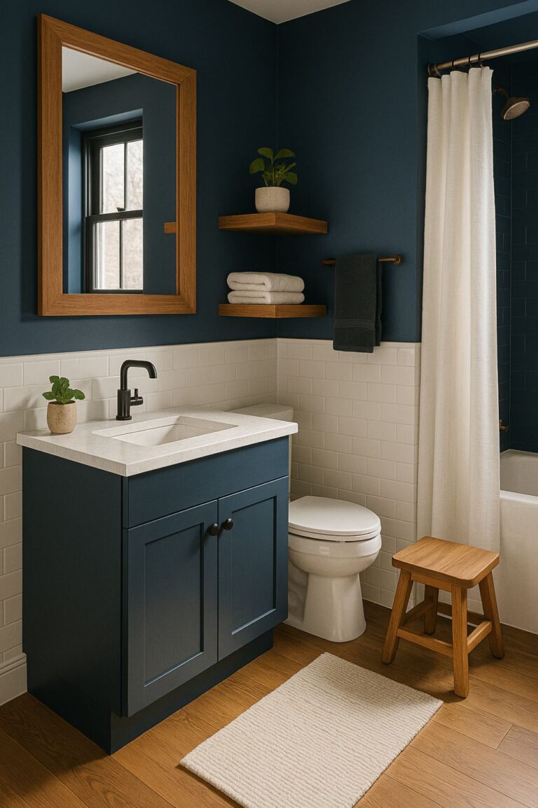15 Navy Bathroom Ideas: Bold, Calming, and Deeply Sophisticated | Florgeous