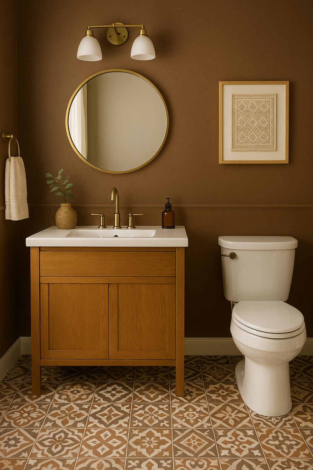 17 Brown Bathroom Ideas: Warm, Elegant, and Naturally Grounding | Florgeous