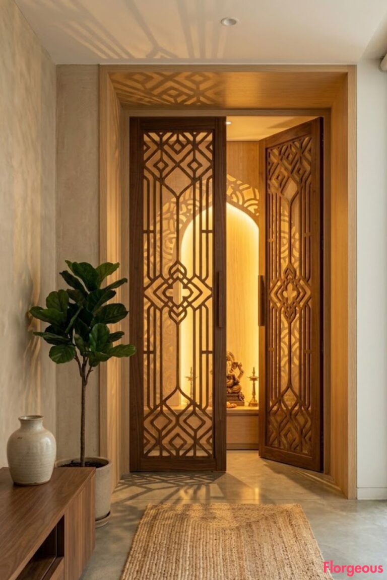 17 Original Mandir Door Design Ideas That Make a Home Temple Feel Truly ...