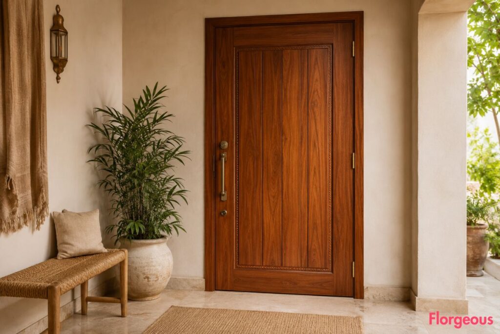 Teak wood door design