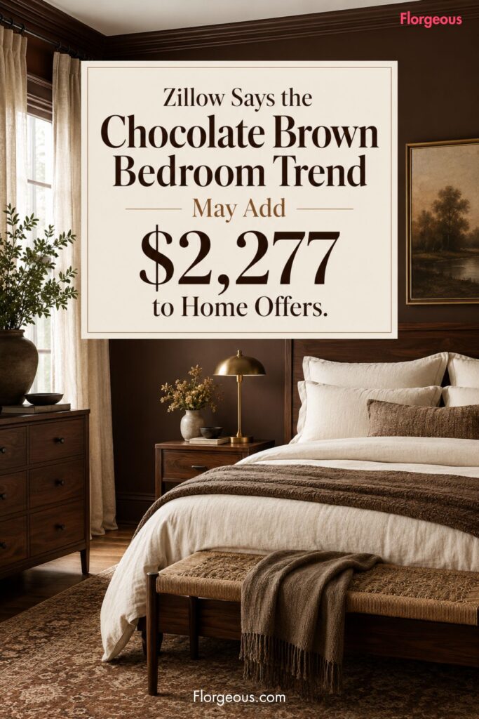 Zillow Says the Chocolate Brown Bedroom Trend May Add $2,277 to Home Offers