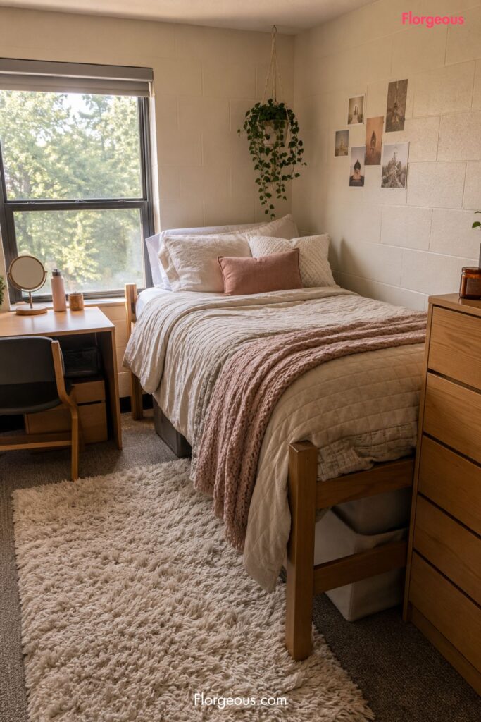 bedding to soften basic dorm furniture