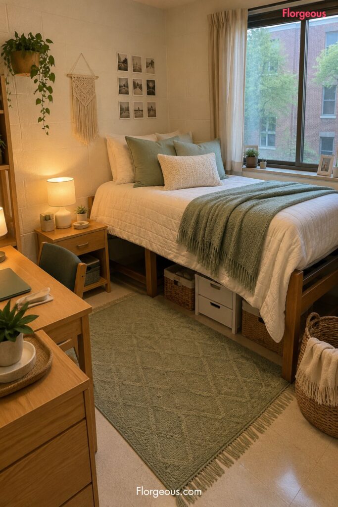 Coordinate Bedding With a Small Rug
