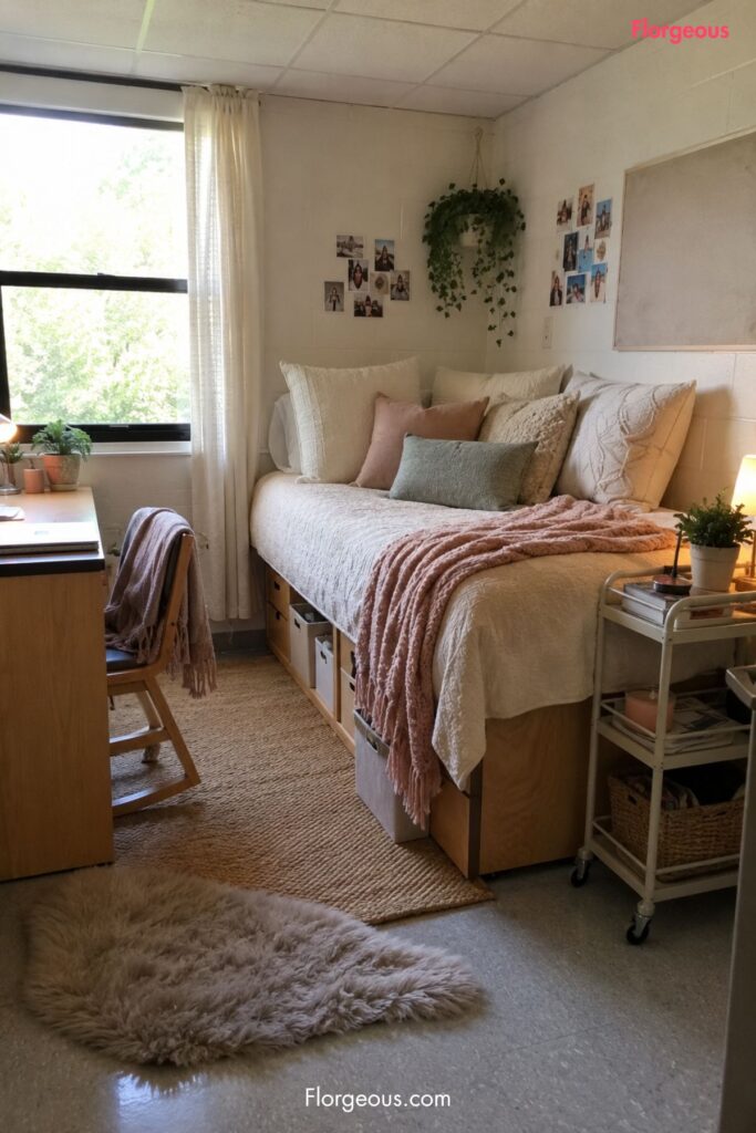 style the bed like a daybed