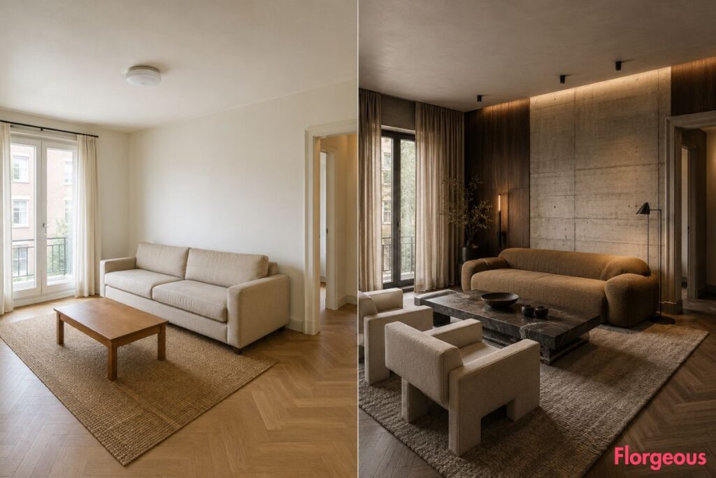 Brutalist Living Room