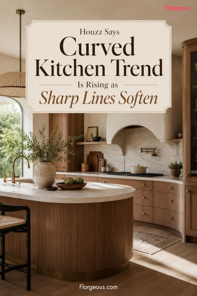 Houzz Says the Curved Kitchen Trend Is Rising as Sharp Lines Soften