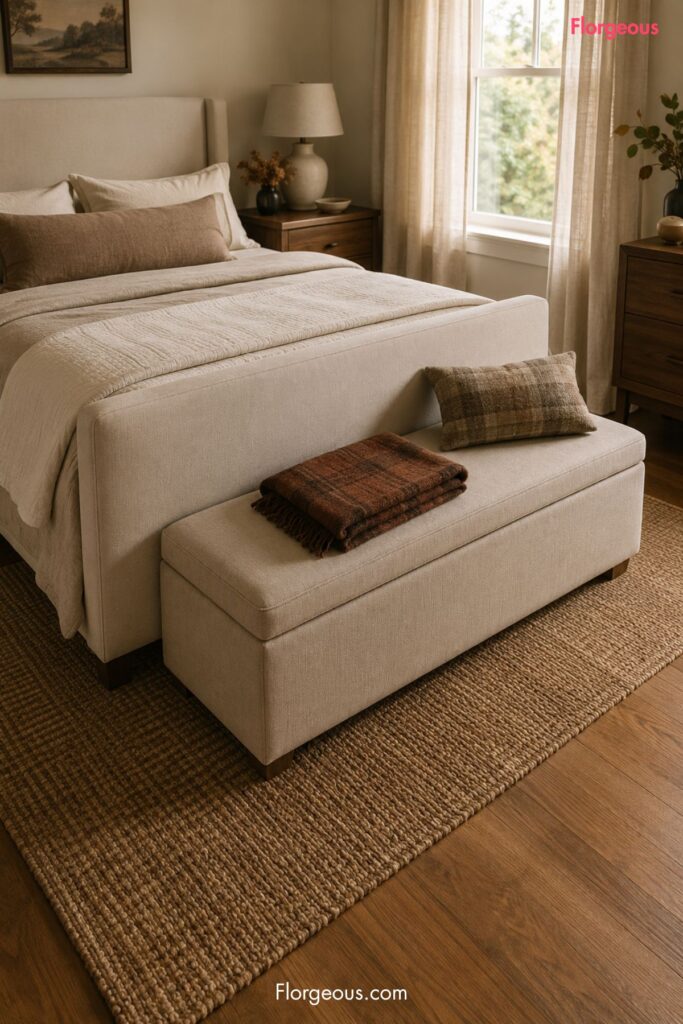Fall Bedroom Bench With Cozy Layers